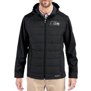 Cutter & Buck Seattle Seahawks Evoke Hybrid Eco Softshell Recycled Jacket Size L